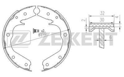 BK4131 ZEKKERT Комплект тормозных колодок