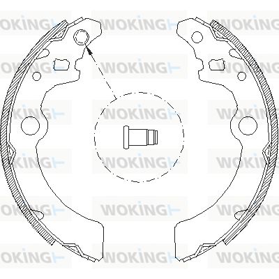 Z414300 WOKING Комплект тормозных колодок