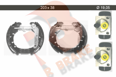 79RBKT0023 R BRAKE Комплект тормозных колодок