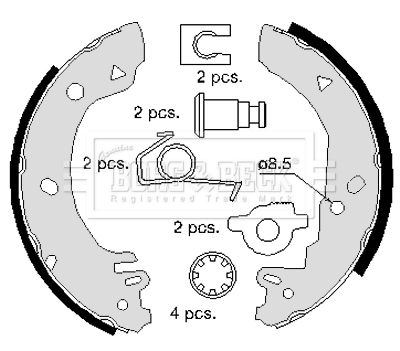 BBS6221 BORG & BECK Комплект тормозных колодок