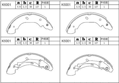 K6001 ASIMCO Комплект тормозных колодок