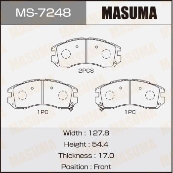 MS7248 MASUMA Комплект тормозных колодок