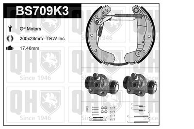 BS709K3 QUINTON HAZELL Комплект тормозных колодок