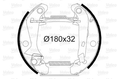 554512 VALEO Комплект тормозных колодок