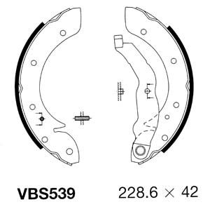 VBS539 MOTAQUIP Комплект тормозных колодок