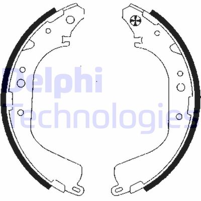 LS1834 DELPHI Комплект тормозных колодок