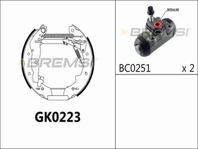 GK0223 BREMSI Комплект тормозных колодок