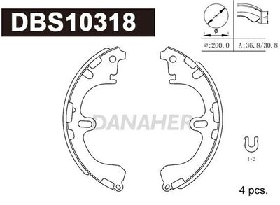DBS10318 DANAHER Комплект тормозных колодок