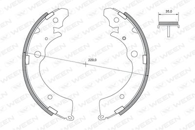 1522138 WEEN Комплект тормозных колодок
