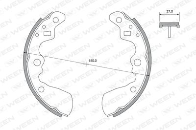 1522399 WEEN Комплект тормозных колодок