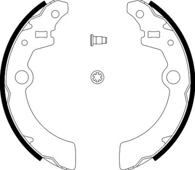 8DB355002501 HELLA Комплект тормозных колодок