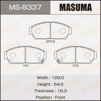 MS8337 MASUMA Комплект тормозных колодок