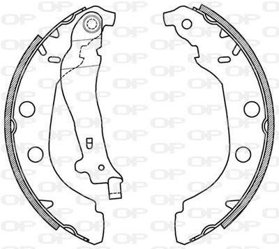 BSA203900 OPEN PARTS Комплект тормозных колодок