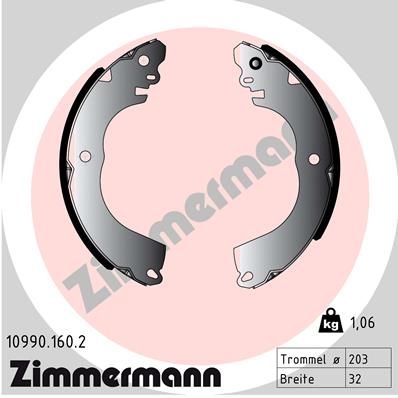 109901602 ZIMMERMANN Комплект тормозных колодок