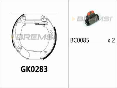 GK0283 BREMSI Комплект тормозных колодок