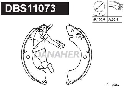 DBS11073 DANAHER Комплект тормозных колодок