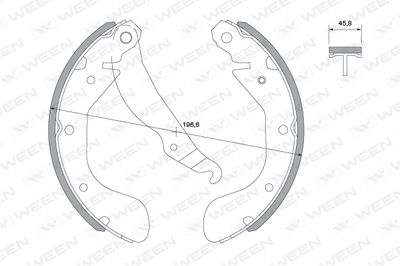 1522003 WEEN Комплект тормозных колодок