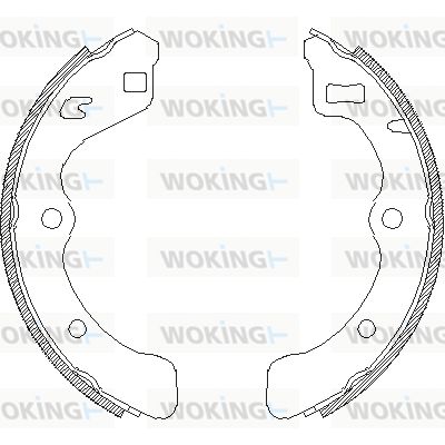 Z406700 WOKING Комплект тормозных колодок