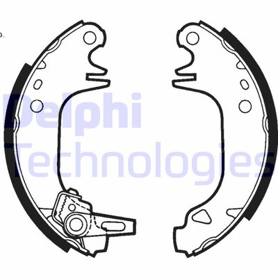 LS1423 DELPHI Комплект тормозных колодок