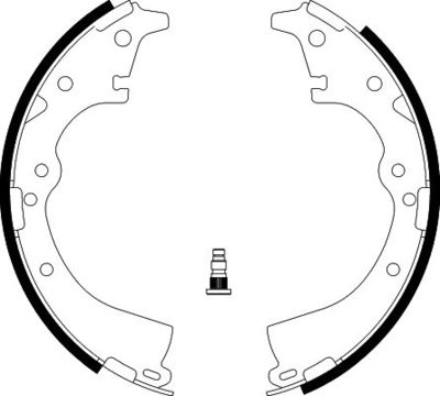 8DB355002201 HELLA Комплект тормозных колодок