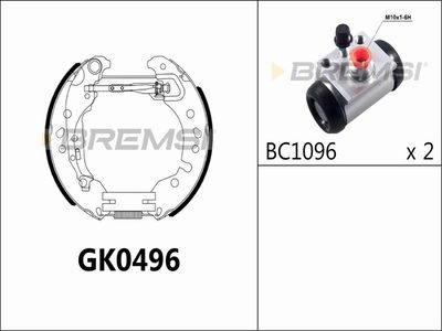 GK0496 BREMSI Комплект тормозных колодок