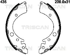 810040435 TRISCAN Комплект тормозных колодок