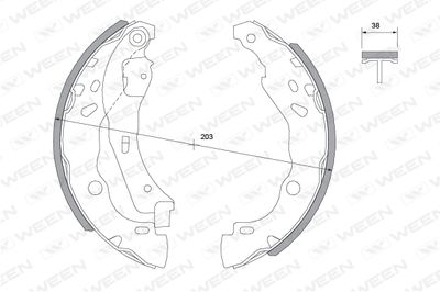 1522021 WEEN Комплект тормозных колодок
