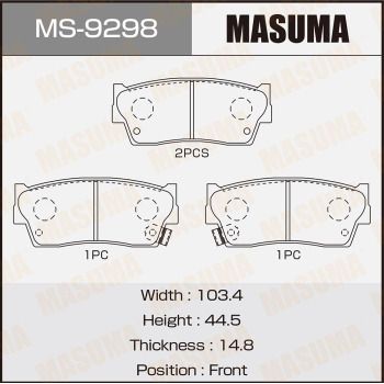 MS9298 MASUMA Комплект тормозных колодок