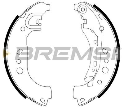 GF0332 BREMSI Комплект тормозных колодок