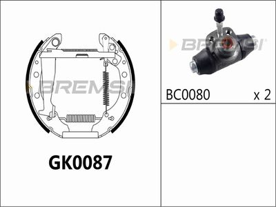 GK0087 BREMSI Комплект тормозных колодок