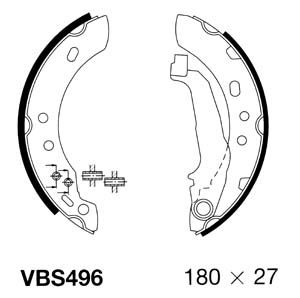 VBS496 MOTAQUIP Комплект тормозных колодок