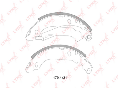 BS6101 LYNXauto Комплект тормозных колодок