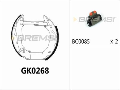 GK0268 BREMSI Комплект тормозных колодок