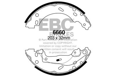 6660 EBC Brakes Комплект тормозных колодок