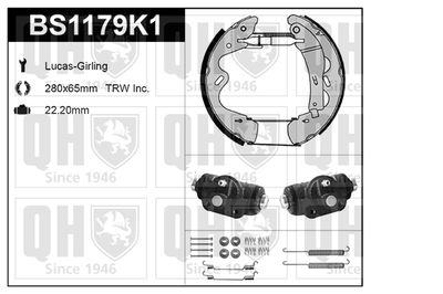 BS1179K1 QUINTON HAZELL Комплект тормозных колодок