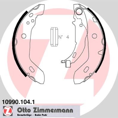 109901041 ZIMMERMANN Комплект тормозных колодок