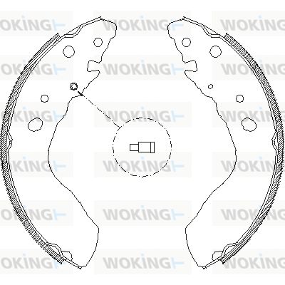 Z403300 WOKING Комплект тормозных колодок