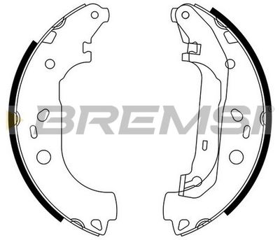 GF0245 BREMSI Комплект тормозных колодок