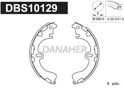 DBS10129 DANAHER Комплект тормозных колодок