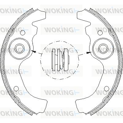 Z461100 WOKING Комплект тормозных колодок