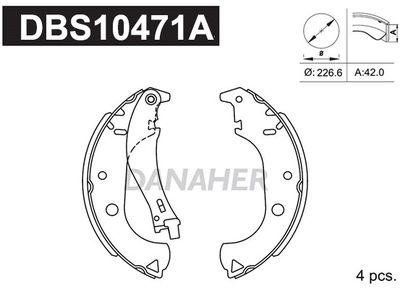 DBS10471A DANAHER Комплект тормозных колодок