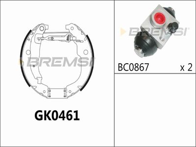GK0461 BREMSI Комплект тормозных колодок