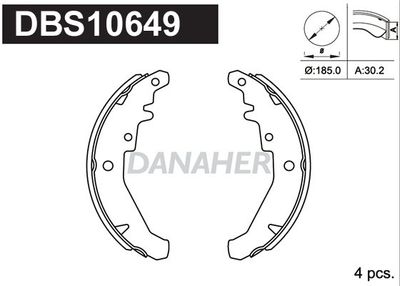 DBS10649 DANAHER Комплект тормозных колодок
