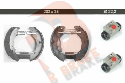 79RBKT0015 R BRAKE Комплект тормозных колодок