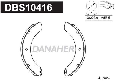 DBS10416 DANAHER Комплект тормозных колодок