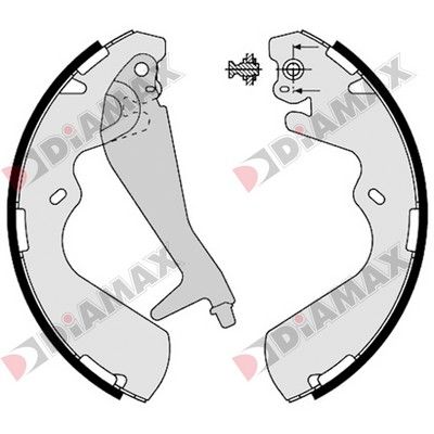 N01318 DIAMAX Комплект тормозных колодок