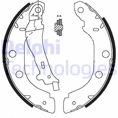 LS1828 DELPHI Комплект тормозных колодок