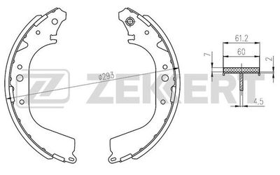 BK4182 ZEKKERT Комплект тормозных колодок