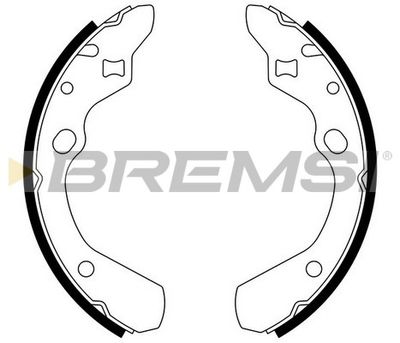 GF0775 BREMSI Комплект тормозных колодок