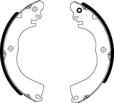 8DB355022301 HELLA Комплект тормозных колодок